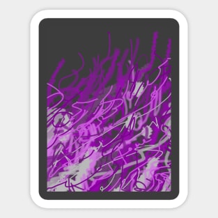 Royalty Purple abstract digital art Sticker